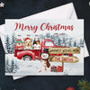 Joyeux Noël en famille ! Meilleurs vœux ! Carte postale de Noël personnalisée, carte de vœux, cadeau pour les amoureux des animaux, cadeau de Noël