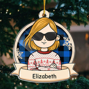 Cool Kids Celebrate Christmas - Personalized Custom Acrylic Shaped Christmas Ornament - Gift For Family, Christmas Gift