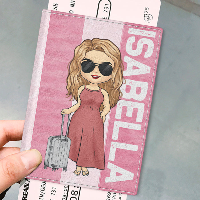 La vie est courte et le monde est vaste - Étui de passeport personnalisé, cadeau pour meilleure amie