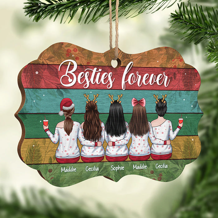 Besties Forever - Décoration de Noël en bois personnalisée en forme de Benelux - Cadeau pour meilleure amie, meilleure amie, sœur, cadeau d'anniversaire pour meilleure amie et amie, cadeau de Noël