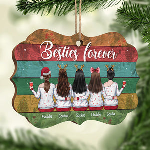 Besties Forever - Décoration de Noël en bois personnalisée en forme de Benelux - Cadeau pour meilleure amie, meilleure amie, sœur, cadeau d'anniversaire pour meilleure amie et amie, cadeau de Noël