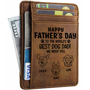 Best Dog Dad - Personalized Card Wallet - Gift For Dad, Gift For Father's Day