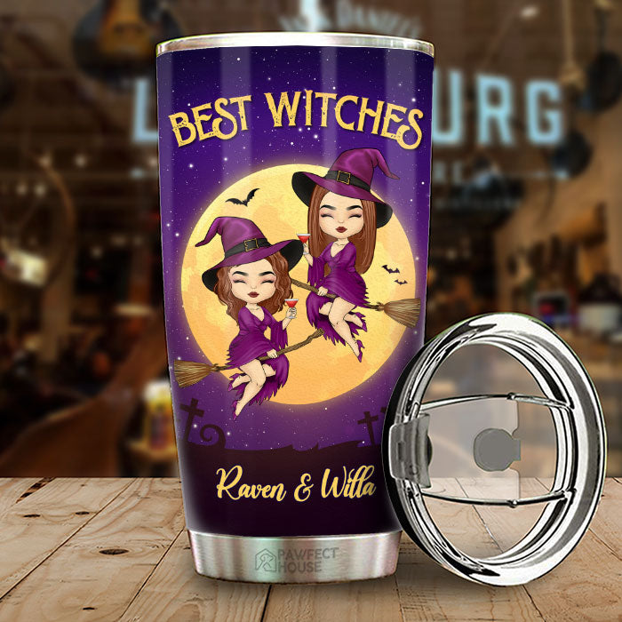Nous allons ensemble comme ivres et désordonnés - Verre de sorcière personnalisé - Cadeau pour sorcières, meilleure amie, meilleure amie, sœur, cadeau d'anniversaire pour meilleure amie et amie, cadeau d'Halloween