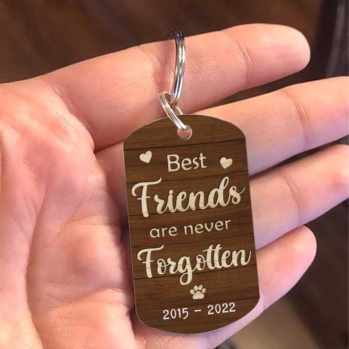 Les meilleurs amis ne s'oublient jamais - Porte-clés personnalisé - Télécharger une image, cadeau pour les amoureux des animaux