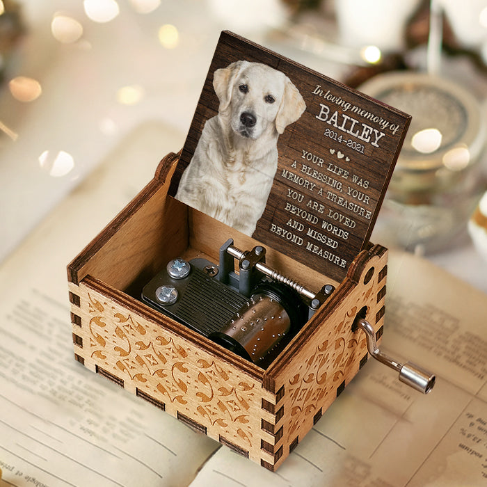 Votre vie a été une bénédiction – Boîte à musique personnalisée – Télécharger une image, cadeau pour les amoureux des animaux