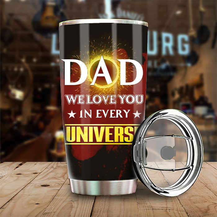 Papa, nous t'aimons dans tous les univers - Cadeau pour papa - Gobelet personnalisé