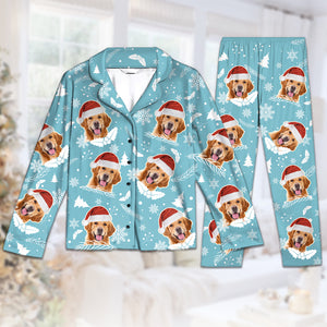Joyeux Noël ! Pyjama personnalisé avec photo pour chien et chat ! Téléchargez une image, cadeau de Noël pour les propriétaires et les amoureux des animaux.