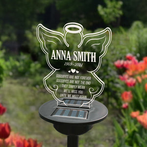 Tu nous manqueras jusqu'à notre prochaine rencontre - Lampe solaire de jardin commémorative personnalisée - Cadeau commémoratif, cadeau de condoléances