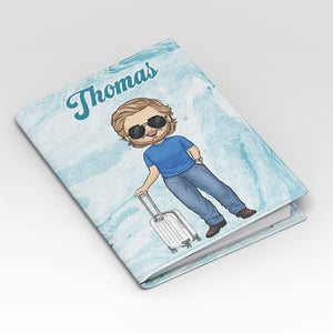 Time To Travel - Étui de passeport personnalisé, cadeau pour meilleure amie