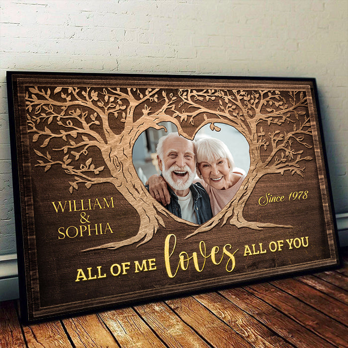 Je t'aime de tout mon cœur - Affiche horizontale personnalisée - Télécharger une image, cadeau pour couple, mari et femme
