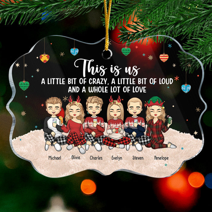 Beaucoup d'amour - Décoration personnalisée pour la famille - Acrylique en forme de Benelux - Cadeau de Noël pour les membres de la famille