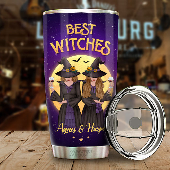 Meilleures sorcières - Élégante, impertinente et un peu intelligente - Gobelet personnalisé - Cadeau pour meilleure amie, meilleure amie, sœur, cadeau d'anniversaire pour meilleure amie et amie, cadeau d'Halloween