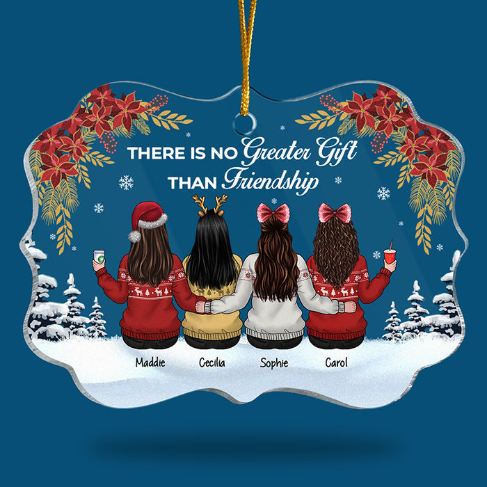 Il n'y a pas de plus beau cadeau que l'amitié - Décoration de Noël personnalisée en acrylique en forme de Benelux - Cadeau pour meilleure amie, meilleure amie, sœur, cadeau d'anniversaire pour meilleure amie et amie, cadeau de Noël