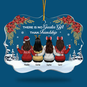 Il n'y a pas de plus beau cadeau que l'amitié - Décoration de Noël personnalisée en acrylique en forme de Benelux - Cadeau pour meilleure amie, meilleure amie, sœur, cadeau d'anniversaire pour meilleure amie et amie, cadeau de Noël