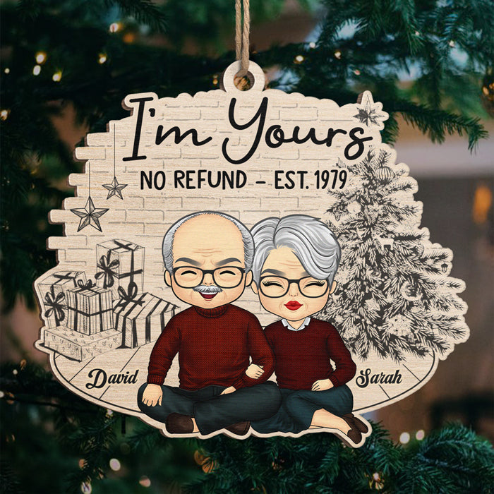 Toi et moi, on est ensemble depuis - Ornement personnalisé pour couple - Forme unique en bois - Cadeau de Noël pour mari et femme, anniversaire
