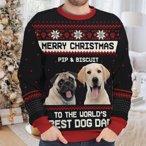 Joyeux Noël, mon animal sale ! Sweat-shirt de Noël unisexe personnalisé, en laine, imprimé intégral ! Télécharger une image, cadeau pour les amoureux des chiens et des animaux, cadeau de Noël