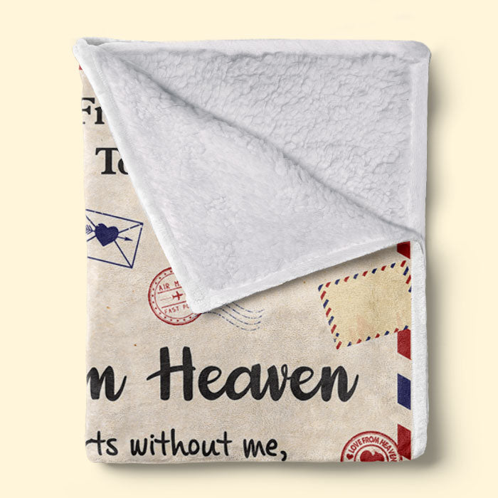 Pour chaque fois que tu penses à moi, je suis là dans ton cœur - Couverture personnalisée commémorative - Télécharger une image, cadeau de condoléances, cadeau de Noël pour les membres de la famille