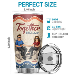 Ensemble depuis, créer des souvenirs avec toi est ma chose préférée à faire - Gobelet personnalisé - Cadeau pour couple, mari et femme, anniversaire, fiançailles, mariage, cadeau de mariage