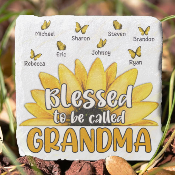 J'adore être appelée grand-mère - Pierre de jardin personnalisée - Cadeau pour grand-mère et grands-parents