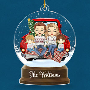 Family Is A Gift - Family Personalized Custom Ornament - Acrylic Snow Globe Shaped - Christmas Gift For Family Members