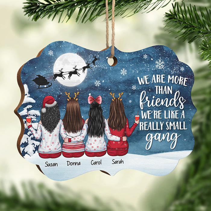 Nous sommes comme une très petite bande - Décoration de Noël en bois personnalisée en forme de Benelux - Cadeau pour meilleure amie, meilleure amie, sœur, cadeau d'anniversaire pour meilleure amie et amie, cadeau de Noël