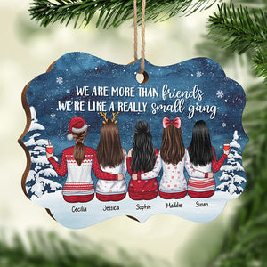 Nous sommes comme une très petite bande - Décoration de Noël en bois personnalisée en forme de Benelux - Cadeau pour meilleure amie, meilleure amie, sœur, cadeau d'anniversaire pour meilleure amie et amie, cadeau de Noël