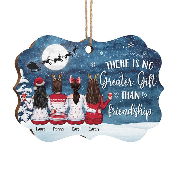 L'amitié est le meilleur cadeau - Décoration de Noël en bois personnalisée en forme de Benelux - Cadeau pour meilleure amie, meilleure amie, sœur, cadeau d'anniversaire pour meilleure amie et amie, cadeau de Noël