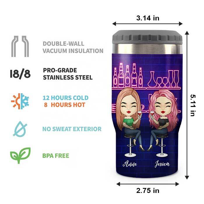 Une année de complicité autour de l'alcool - Glacière personnalisée - Cadeau pour meilleure amie