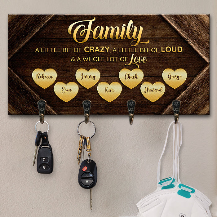 Famille, beaucoup d'amour - Porte-clés personnalisé, porte-clés - Cadeau pour la famille