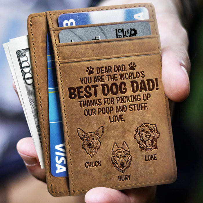 Tu es le meilleur papa chien du monde - Porte-cartes personnalisé - Cadeau pour papa, cadeau pour la fête des pères