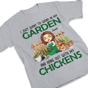 Travaillez dans mon jardin - T-shirt et sweat à capuche unisexe personnalisé - Cadeau pour les amateurs de jardinage