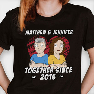 Ensemble depuis que le couple a les bras croisés - T-shirt personnalisé - Cadeau pour couple, mari et femme