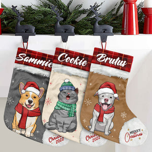 Joyeux Noël, mon cher bébé à fourrure ! Chaussette de Noël personnalisée ! Cadeau pour les amoureux des animaux.