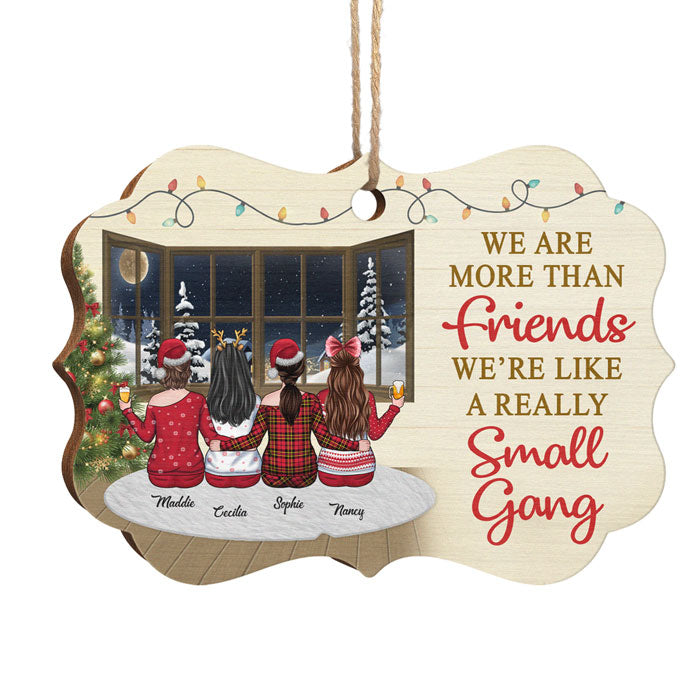 Nous sommes plus que des amis - Décoration de Noël en bois personnalisée en forme de Benelux - Cadeau pour meilleure amie, meilleure amie, sœur, cadeau d'anniversaire pour meilleure amie et amie, cadeau de Noël