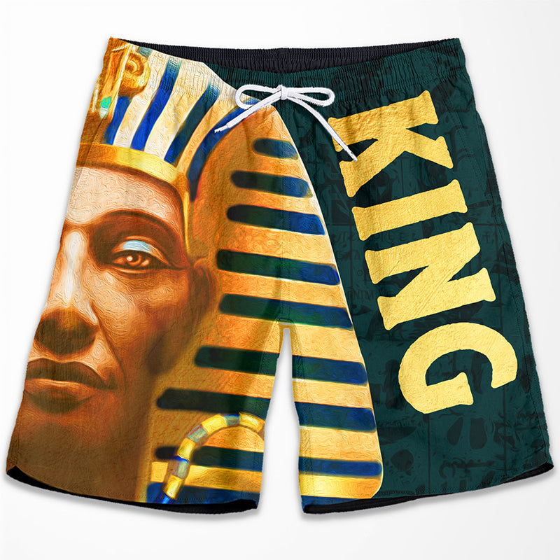 Roi et Reine - Short de plage pour couple - Cadeau pour couple, mari et femme
