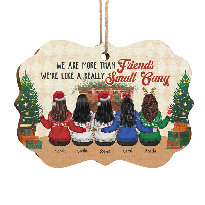 Une toute petite bande - Décoration de Noël en bois personnalisée en forme de Benelux - Cadeau pour meilleure amie, meilleure amie, sœur, cadeau d'anniversaire pour meilleure amie et amie, cadeau de Noël