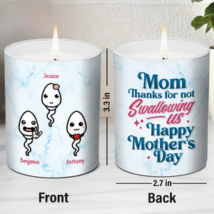 I Love You Mom - Family Personalized Custom Smokeless Scented Candle - Mother's Day, Birthday Gift For Mom