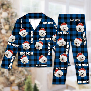 Joyeux Pawlidays, mon adorable petit chien ! Pyjama personnalisé avec photo du visage de votre chien ! Télécharger une image, cadeau de Noël pour les propriétaires et les amoureux des animaux.