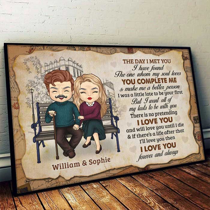 I Love You And Will Love You Until I Die - Gift For Couples, Personalized Horizontal Poster.