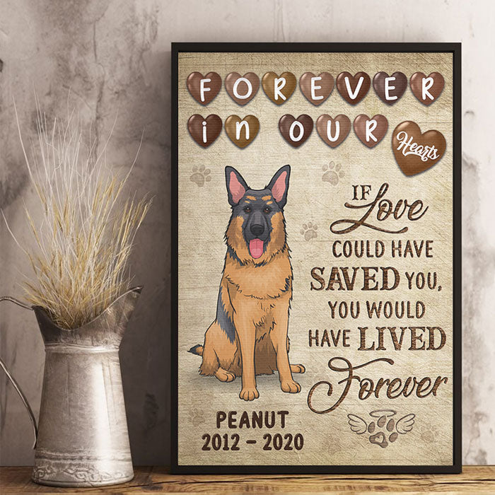Forever In Our Hearts - Personalized Vertical Poster.
