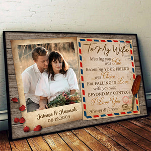 Meeting You Was Fate - Personalized Horizontal Poster.