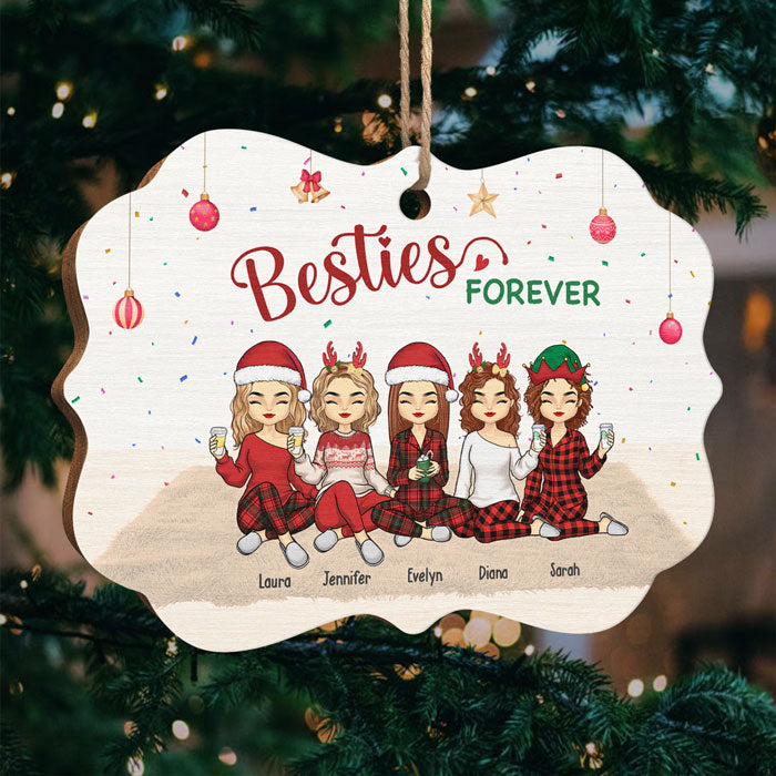 Meilleurs amis pour toujours, jeunes pour toujours - Décoration personnalisée Bestie - Bois en forme de Benelux - Cadeau de Noël pour meilleures amies, meilleures amies, sœurs