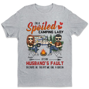 I'm A Spoiled Camping Lady - Personalized Unisex T-shirt, Hoodie, Sweatshirt