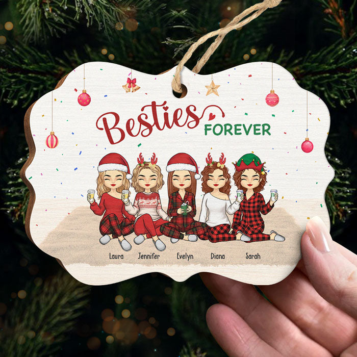 Meilleurs amis pour toujours, jeunes pour toujours - Décoration personnalisée Bestie - Bois en forme de Benelux - Cadeau de Noël pour meilleures amies, meilleures amies, sœurs
