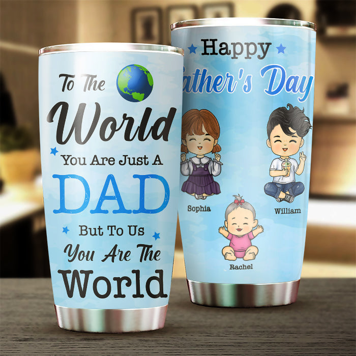 Pour nous, tu es le monde - Gobelet personnalisé - Cadeau pour papa, cadeau pour la fête des pères