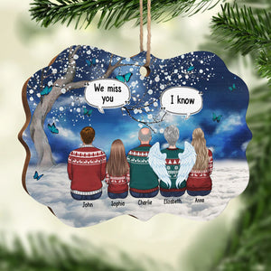 Tu nous manques - Ornement commémoratif personnalisé - Bois en forme de Benelux - Cadeau de condoléances, cadeau de Noël pour les membres de la famille