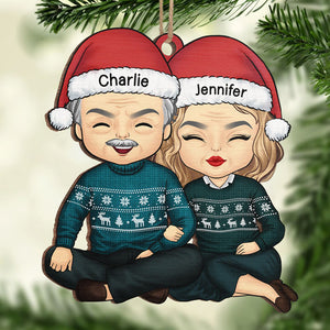 'Tis The Season For Loving You - Couple Personalized Custom Ornament - Wood Unique Shaped - Christmas Gift For Husband Wife, Anniversary