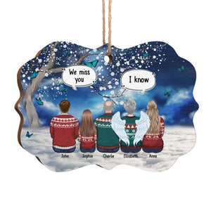 Tu nous manques - Ornement commémoratif personnalisé - Bois en forme de Benelux - Cadeau de condoléances, cadeau de Noël pour les membres de la famille