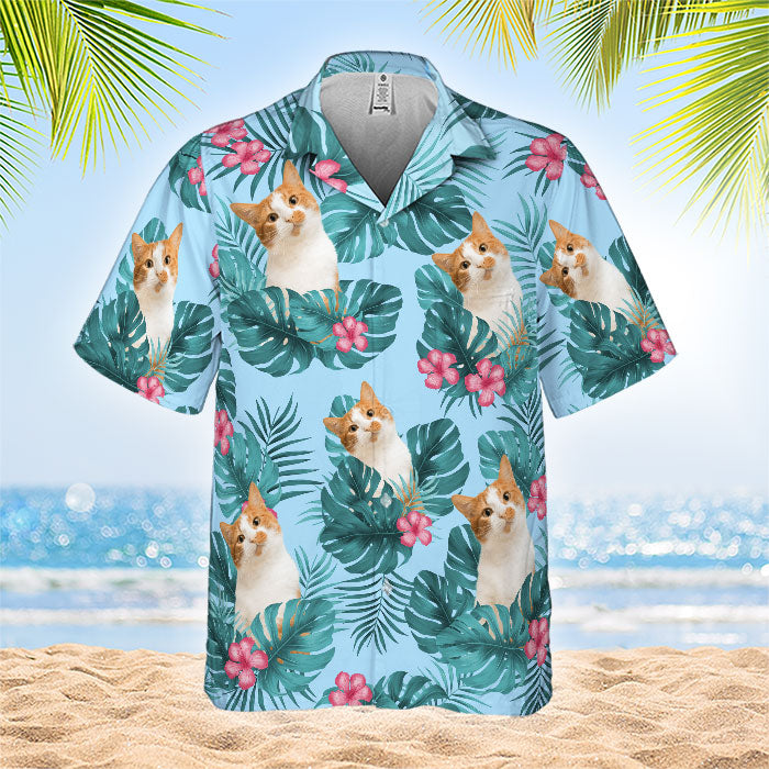 Été avec animal de compagnie - T-shirt hawaïen personnalisé - Télécharger une image, cadeau pour les amoureux des animaux