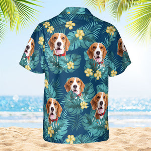 Été avec animal de compagnie - T-shirt hawaïen personnalisé - Télécharger une image, cadeau pour les amoureux des animaux